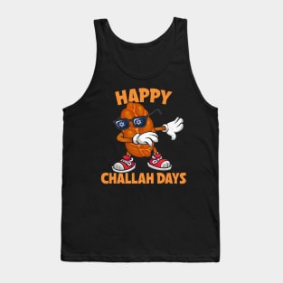 Happy Challah Days Hanukkah Chanukah Funny Jewish Bread Tank Top
